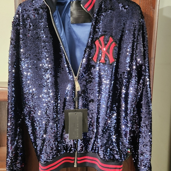 Philipp Plein sequined NY Yankees jacket size M - Picture 2 of 4
